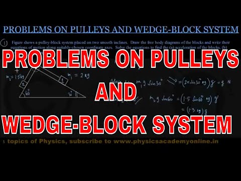 Problems on Pulleys and Wedge Block System  Physics Academy Online