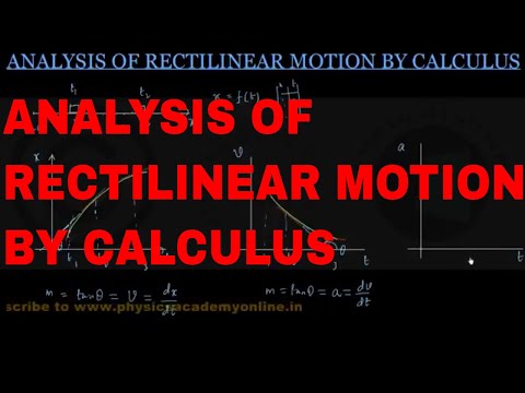 ANALYSIS OF RECTILINEAR MOTION BY CALCULUS (Sample ) Physics Academy Online